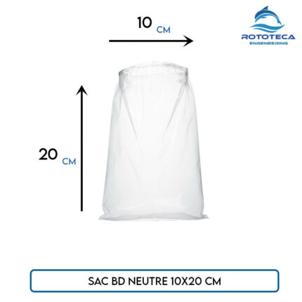 Sac BD neutre LDPE 10×20 cm – 5000 sacs – Rototeca Tunisie