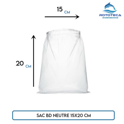 Sac BD neutre LDPE 15×25 cm – 5000 sacs – Rototeca Tunisie