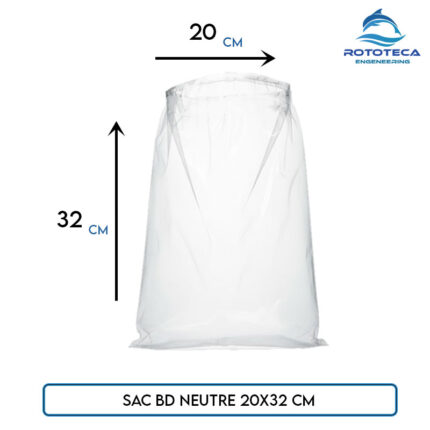 Sac BD neutre LDPE 20×32 cm – 2500 sacs – Rototeca Tunisie