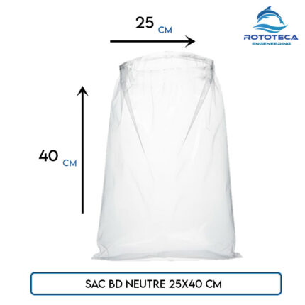 Sac BD neutre LDPE 25×40 cm – 2500 sacs – Rototeca Tunisie