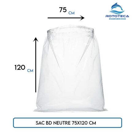 Sac BD neutre LDPE 75×120 cm – 100 sacs – Rototeca Tunisie