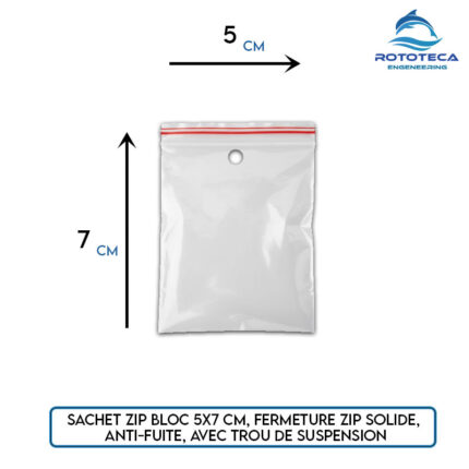 Sachet ZIP LDPE 5×7 cm – 15 000 unités – Rototeca Tunisie