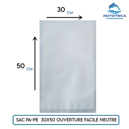 Sac sous vide PA-PE 30×50 cm – Ouverture facile – Neutre – 250 sacs – Rototeca Tunisie